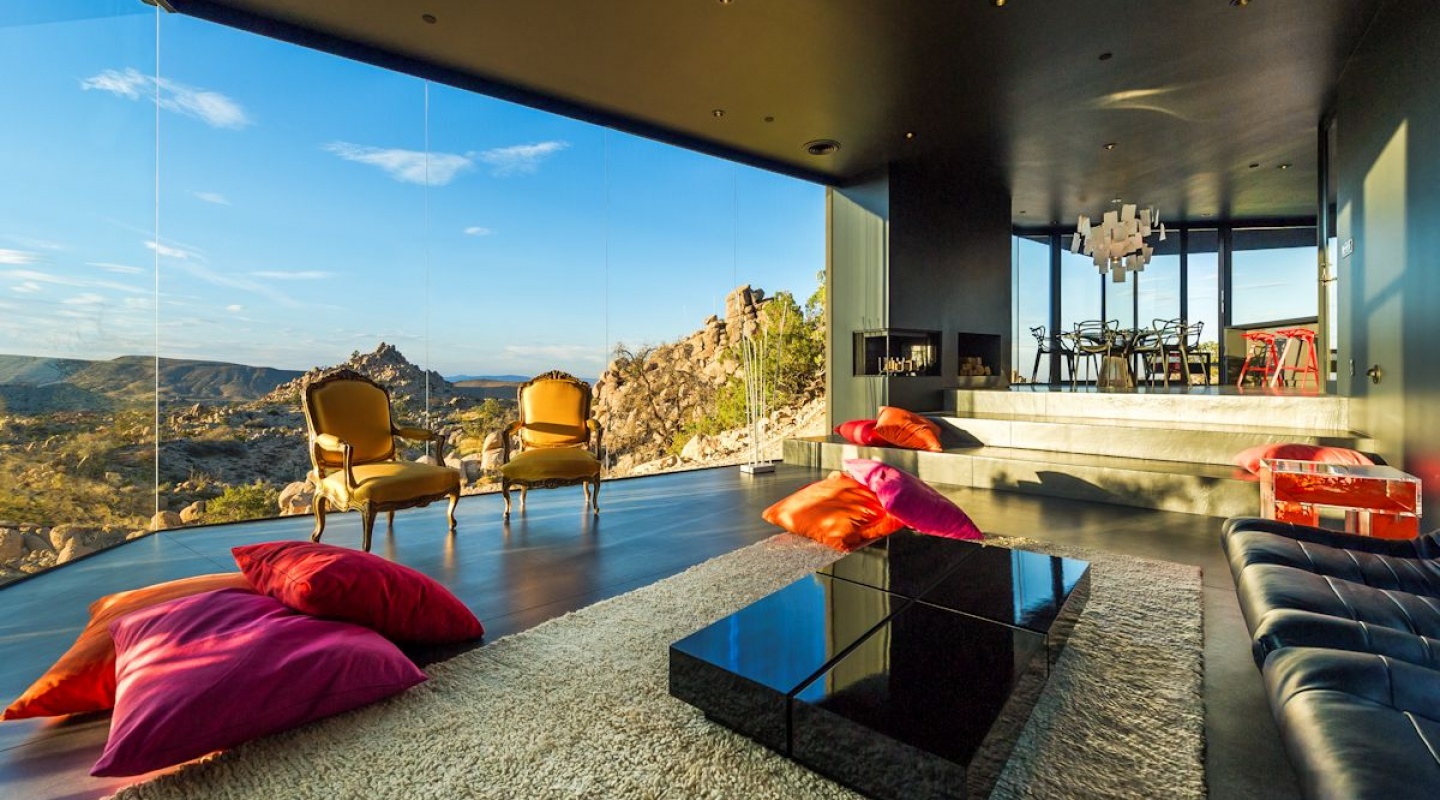 black desert house located in california
